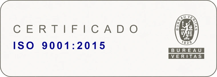 Certificado ISO 9001:2015 por Bureau Veritas Certification