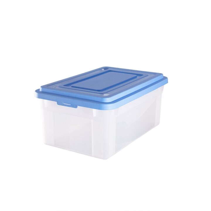 Organizador Multiuso 54 L Apilable con Tapa - Transparente y Colores - Imagen 4